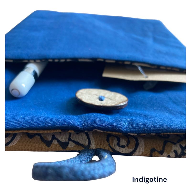 Étui d'iPad Mini en Coton teint à l'Indigo Naturel.